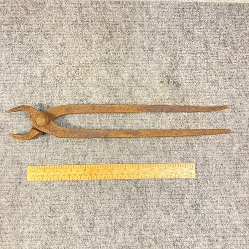 Vintage blacksmith tongs - blacksmith,