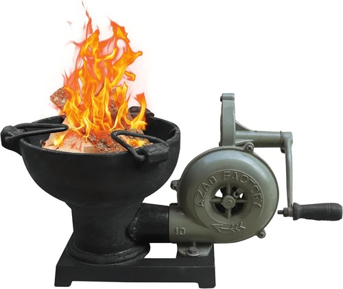 Forge furnace with hand - with,